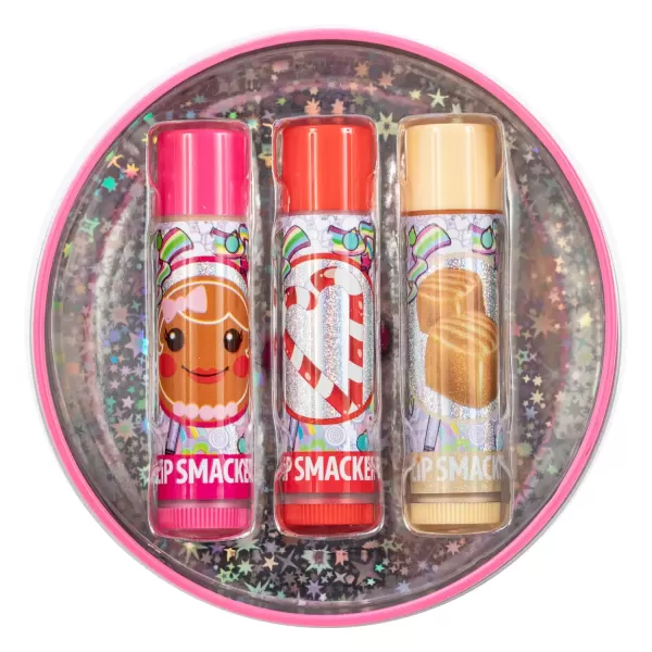 imageLip Smacker Crayola Crayon Stackable Flavored Clear Lip Balm Blue  Moisturizing SoothingGingerbread Tin Collection