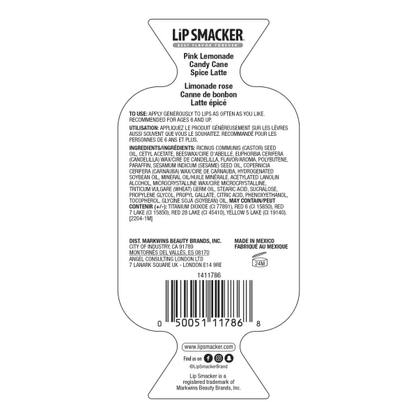 imageLip Smacker Crayola Crayon Stackable Flavored Clear Lip Balm Blue  Moisturizing SoothingHoliday Original  Best Flavored Collection