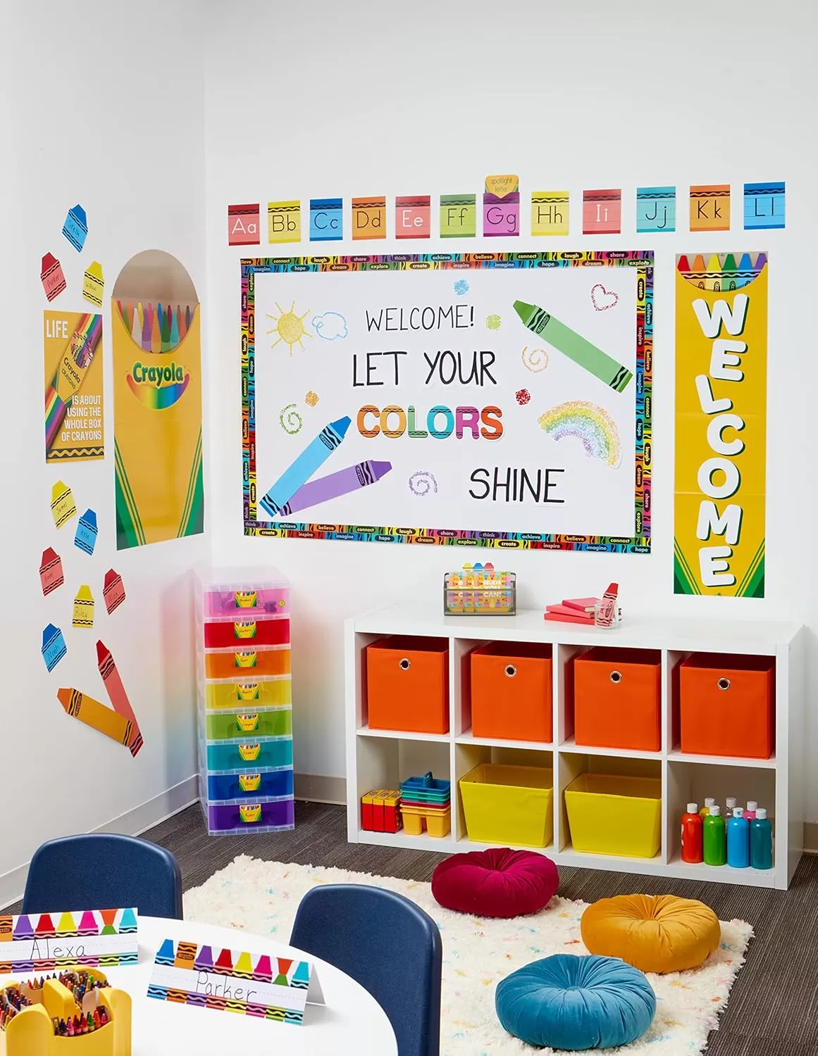 imageEureka Crayola Crayons SelfAdhesive Student Name Tags for Teachers 275quot x 225quot 40 PiecesCrayola