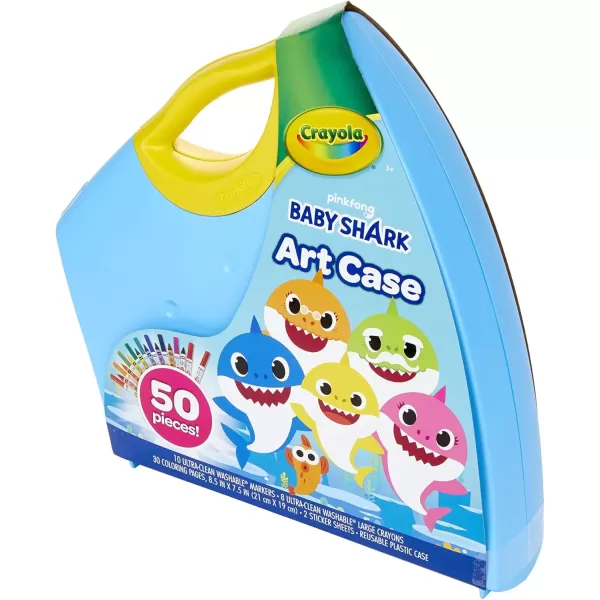 imageCrayola Baby Shark Art Set 50 Pieces Gift for Kids 3 4 5 6 7