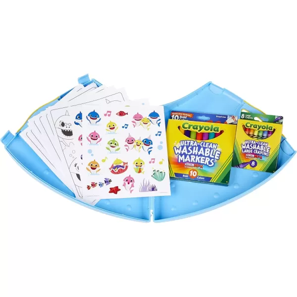 imageCrayola Baby Shark Art Set 50 Pieces Gift for Kids 3 4 5 6 7