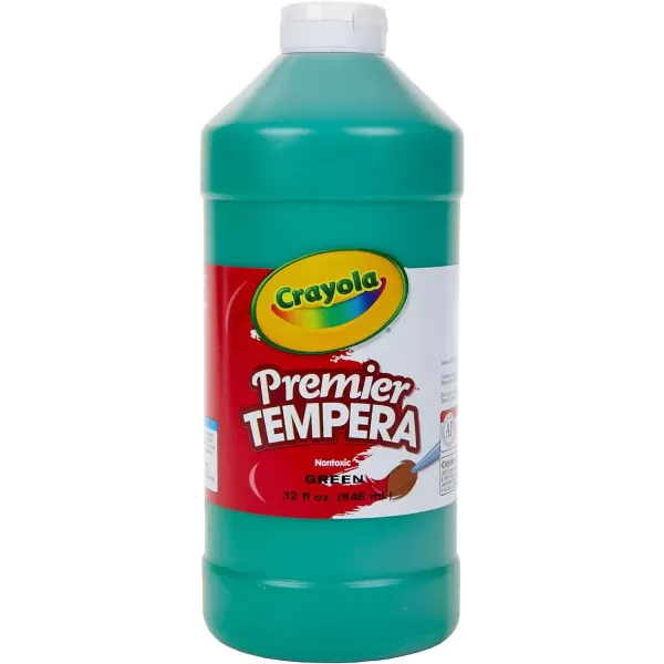 imageCrayola Tempera Paint Green Kids Paint 32 oz School Painting Supplies Gifts for Kids 3 4 5 6
