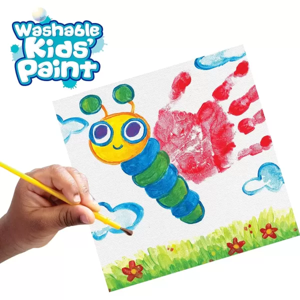 imageCrayola Washable Kids Paint Set ampamp Paintbrush Painting Supplies 18 Count
