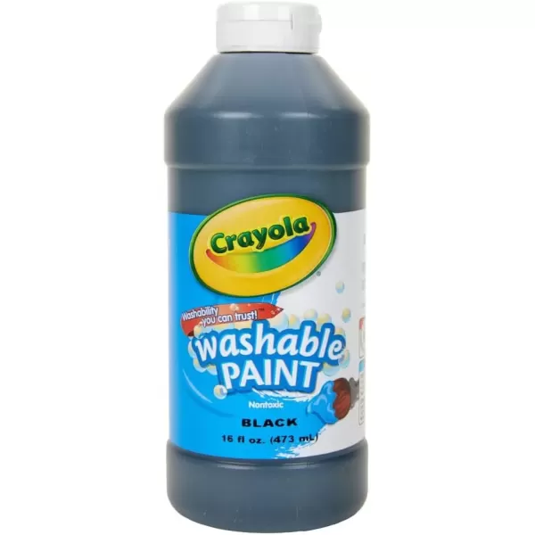 imageCrayola Washable Paint Black 16 oz1599 Fl Oz Pack of 1