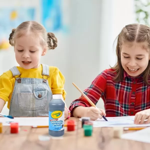 imageCrayola Washable Paint Black 16 oz1599 Fl Oz Pack of 1