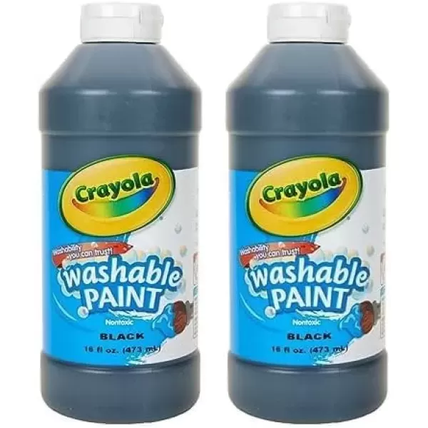 imageCrayola Washable Paint Black 16 oz1599 Fl Oz Pack of 2