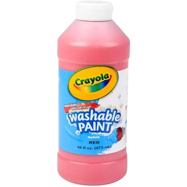 imageCrayola Washable Paint for Kids Red Kids Paint 16 Ounce Squeeze Bottle