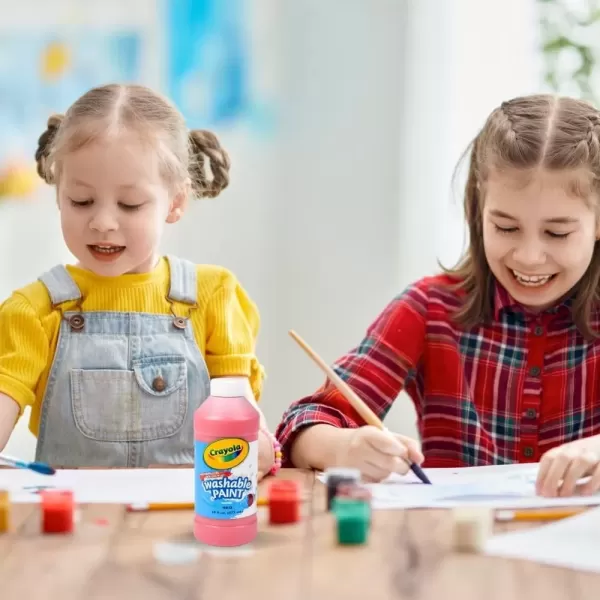 imageCrayola Washable Paint for Kids Red Kids Paint 16 Ounce Squeeze Bottle