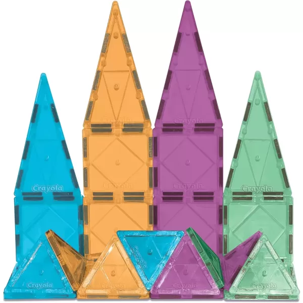 imageCreateOn Crayola Colors of Kindness Magnetic Tiles Building Set for Kids Magnetic Building Toys for Kids STEM Toys for Boys and Girls Ages 3 and Up 36Piece Set