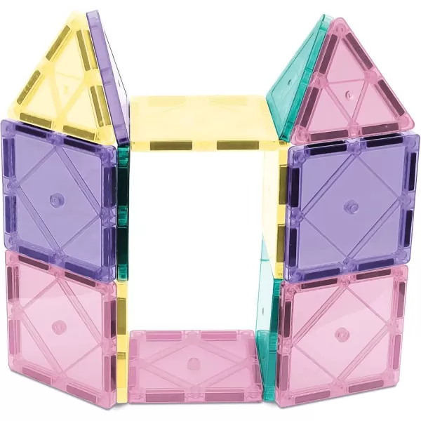 imageCreateOn Crayola Magnetic Tiles Building Set for Kids Magnetic Toys for Kids Travel Toys Classroom Sensory Toy Blocks STEM ampamp Montessori Tools for Boys ampamp Girls Ages 3 14Piece Set GlitterPastel