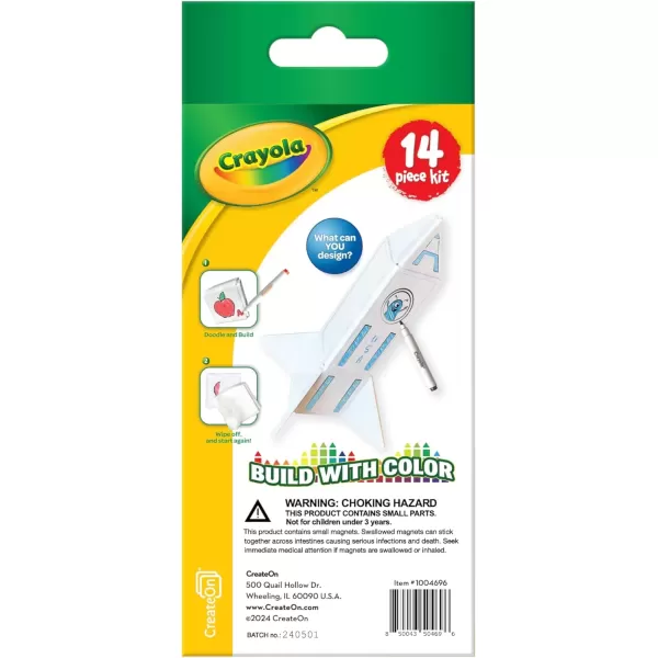 imageCreateOn Crayola Magnetic Tiles Building Set for Kids Magnetic Toys for Kids Travel Toys Classroom Sensory Toy Blocks STEM ampamp Montessori Tools for Boys ampamp Girls Ages 3 14Piece Set GlitterDoodle