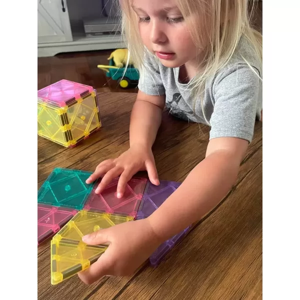 imageCreateOn Crayola Magnetic Tiles Building Set for Kids Magnetic Toys for Kids Travel Toys Classroom Sensory Toy Blocks STEM ampamp Montessori Tools for Boys ampamp Girls Ages 3 14Piece Set GlitterPastel