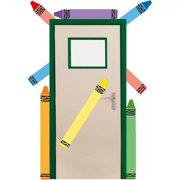 imageEureka Crayola Crayons Door Window and Bulletin Board GoAround Classroom Decorations for Teachers 12 Pieces