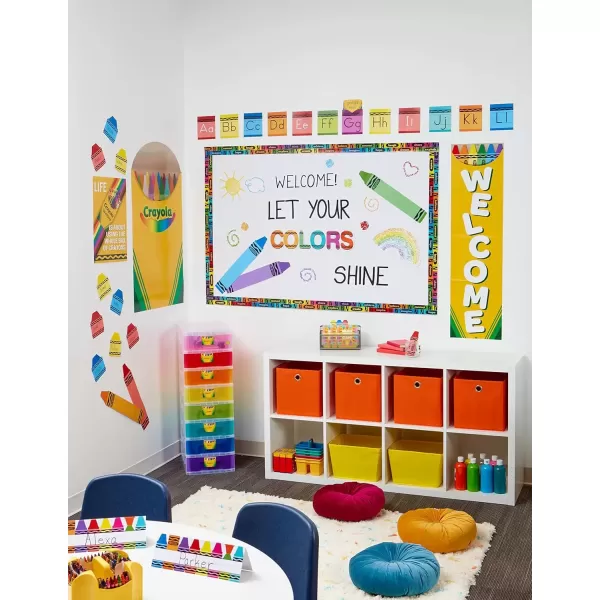 imageEureka Crayola Crayons SelfAdhesive Student Name Tags for Teachers 275quot x 225quot 40 PiecesCrayola