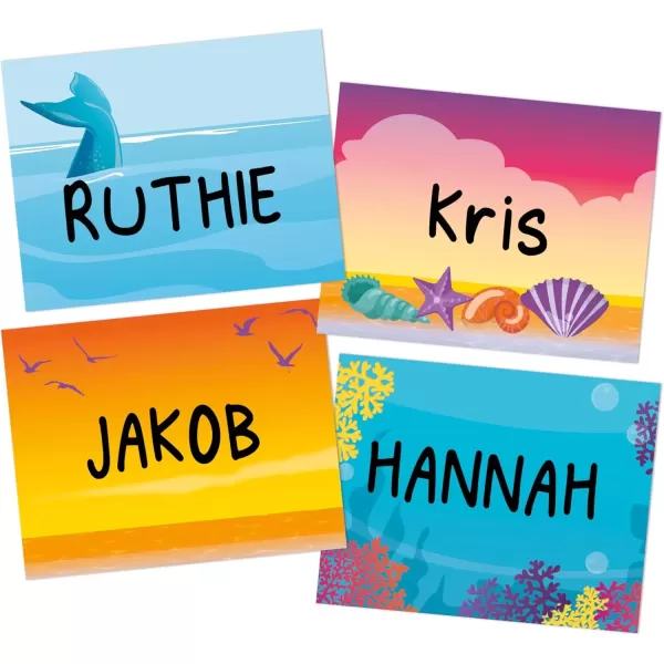 imageEureka Crayola Crayons SelfAdhesive Student Name Tags for Teachers 275quot x 225quot 40 PiecesSeas the Day