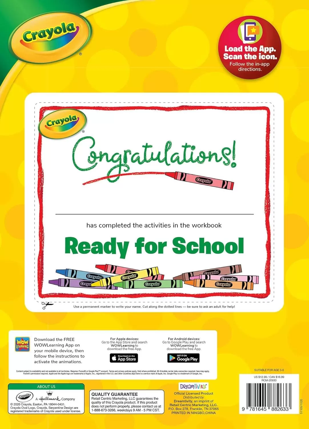 imageCrayola Ready for School Workbook Look ampamp Listen