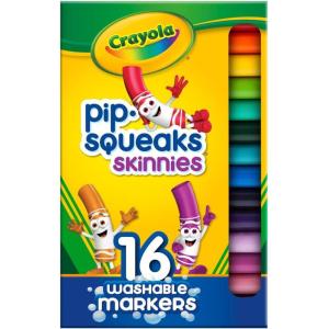 imageCrayola Washable Pip Squeaks Skinnies Markers 16ct Mini Markers for Toddlers Coloring Book Markers Kids Stocking Stuffers ampamp Gifts 31 Count Pack of 1