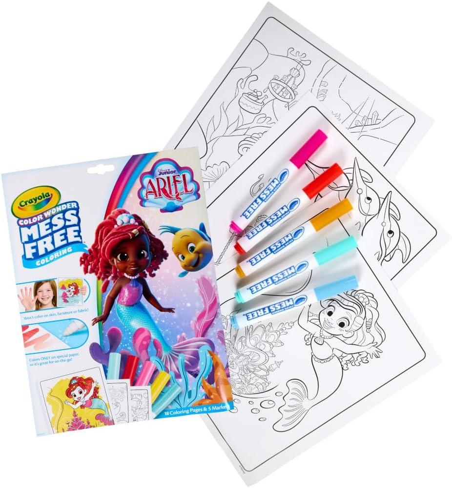 imageCrayola Color Wonder Disney Junior Ariel Mess Free Coloring Pages Gift for Toddlers Travel Activity Disney Coloring Ages 3