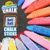 imageCrayola Washable Chalk Collection 130 AntiRoll Chalk Sticks Bulk Sidewalk Chalk Outdoor Chalk for Kids Outdoor Toys for Kids130 count