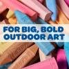 imageCrayola Washable Chalk Collection 130 AntiRoll Chalk Sticks Bulk Sidewalk Chalk Outdoor Chalk for Kids Outdoor Toys for Kids130 count
