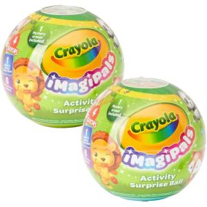 imageCrayola ImagiPals Surprise Animal Toy Eggs  2 Pack Collectable Animal Eraser for Kids Mystery Toy for Kids Gifts for Boys ampamp Girls 3