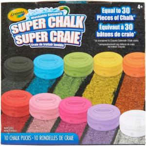 imageCrayola Washable Chalk Collection 130 AntiRoll Chalk Sticks Bulk Sidewalk Chalk Outdoor Chalk for Kids Outdoor Toys for KidsSuper Chalk