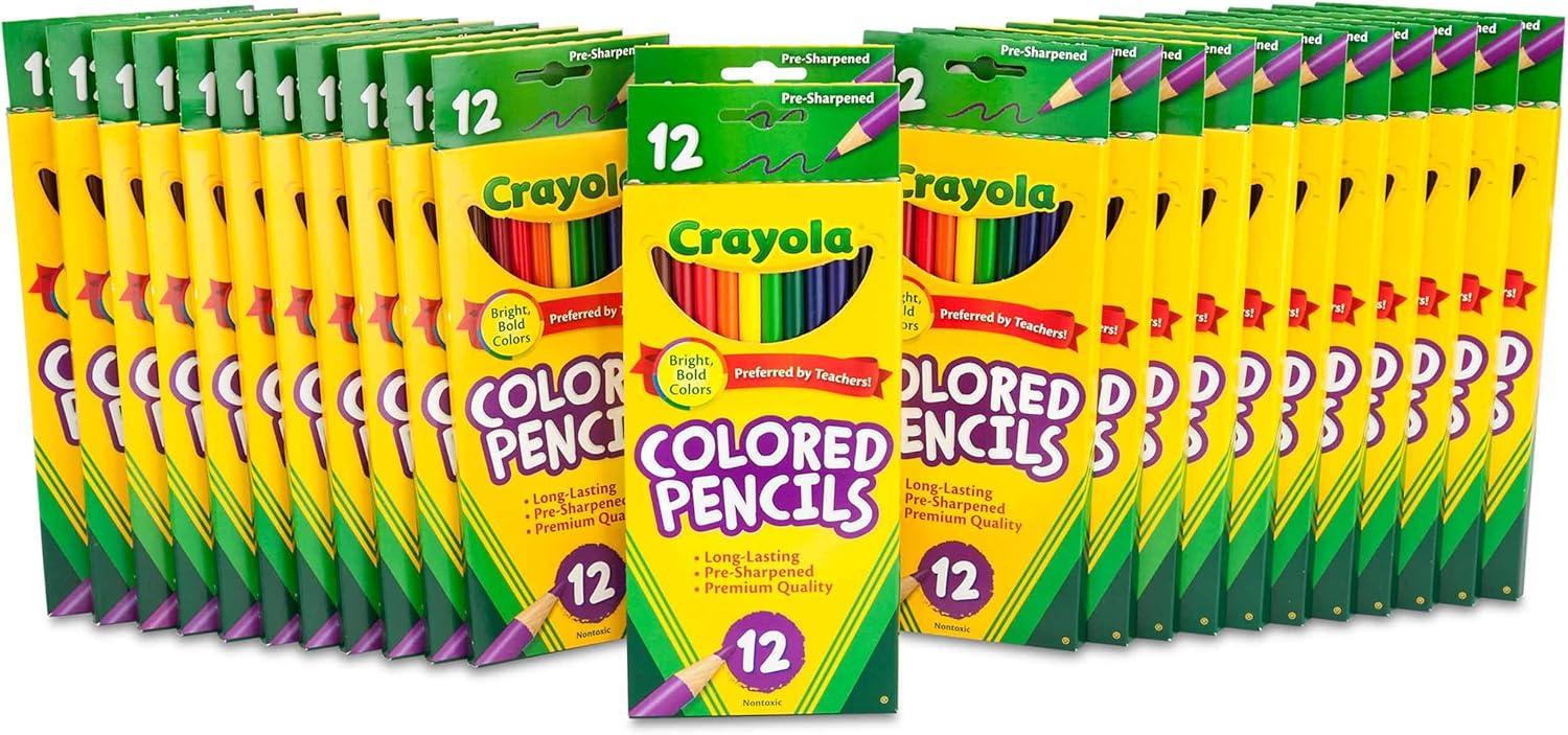 imageCrayola Bulk Colored Pencils for Kids 24pk Back to School Supplies For Teachers Teacher Classroom Must Haves 12 Colors Amazon ExclusiveStandard Packaging