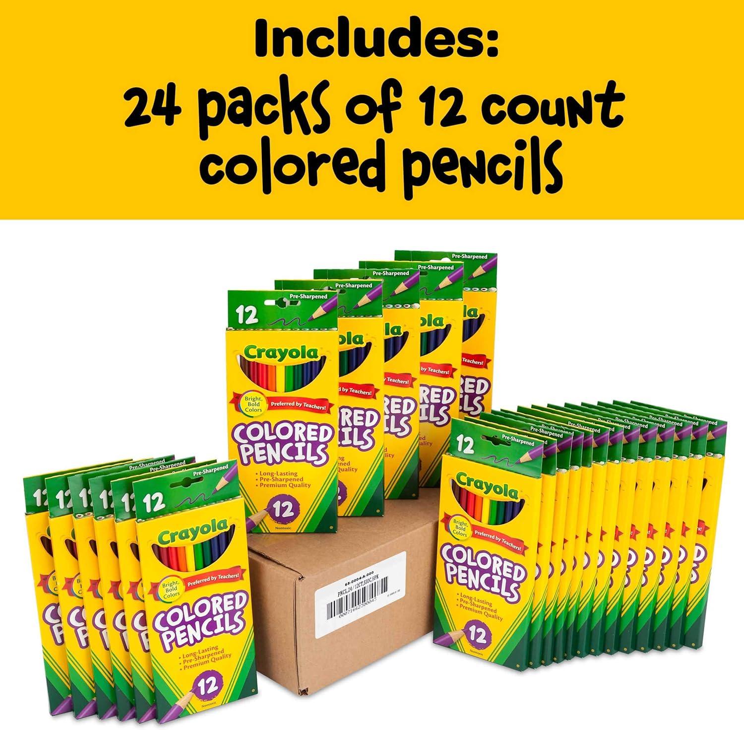 imageCrayola Bulk Colored Pencils for Kids 24pk Back to School Supplies For Teachers Teacher Classroom Must Haves 12 Colors Amazon ExclusiveStandard Packaging