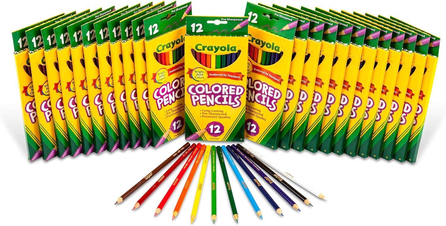 imageCrayola Bulk Colored Pencils for Kids 24pk Back to School Supplies For Teachers Teacher Classroom Must Haves 12 Colors Amazon ExclusiveStandard Packaging