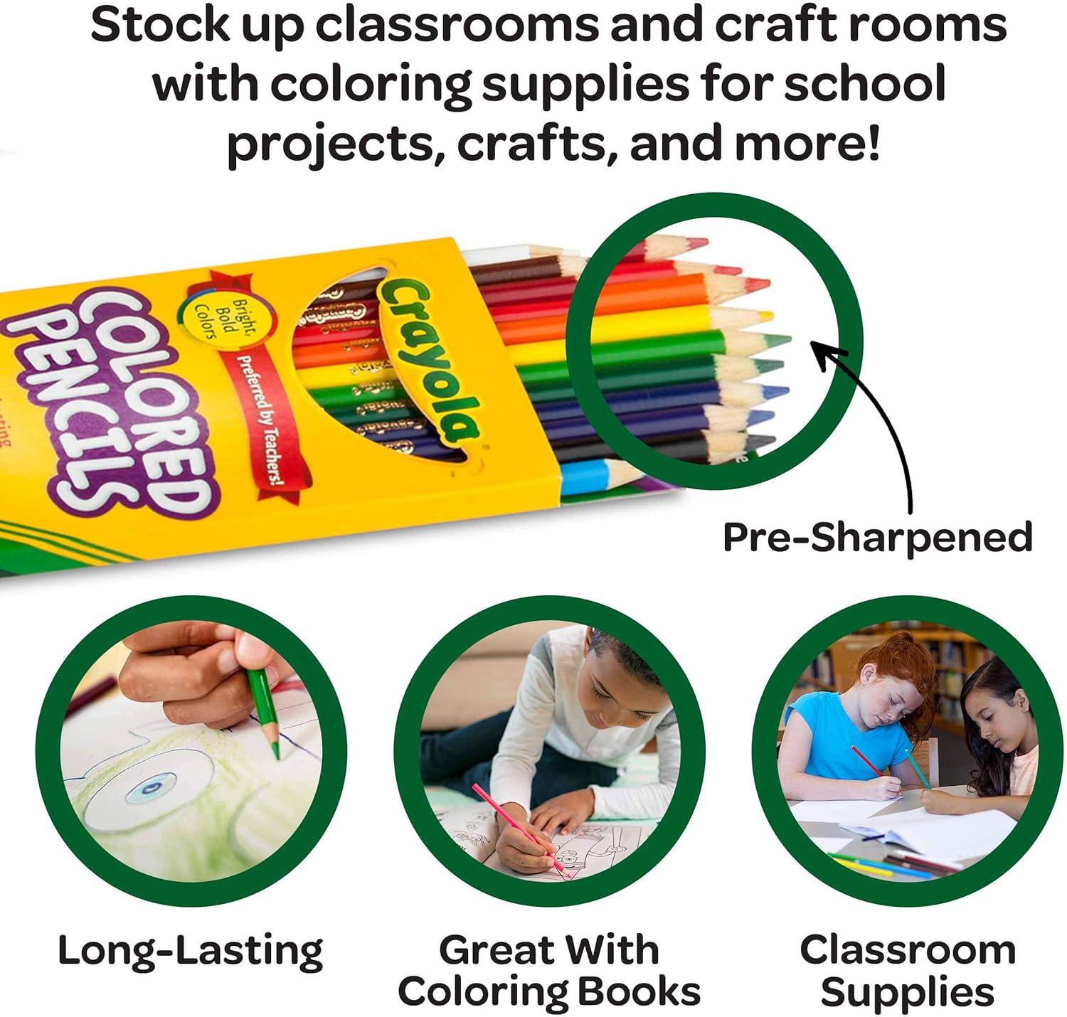 imageCrayola Bulk Colored Pencils for Kids 24pk Back to School Supplies For Teachers Teacher Classroom Must Haves 12 Colors Amazon ExclusiveStandard Packaging