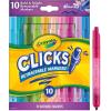 imageCrayola Clicks Retractable Markers 10ct Washable Markers for Kids Click Markers School Supplies for Kids Gifts Ages 5Bright  Bold