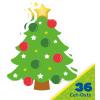 imageEureka Crayola Crayons Paper CutOut Classroom Decorations for Teachers 36 PiecesChristmas Trees