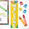 imageEureka Crayola Welcome Vertical Classroom Banner for Teachers 12quot x 45quot