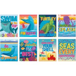 imageEureka Crayola Colors of Kindness Mini Classroom Poster Set for Teachers 11quot x 14quot 8 PiecesSeas the Day