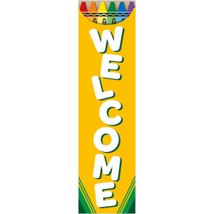 imageEureka Crayola Welcome Vertical Classroom Banner for Teachers 12quot x 45quot