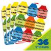 imageEureka Crayola Crayons Extra Large Stickers for Kids and Teachers Multicolor 36 Pieces1516 x 134