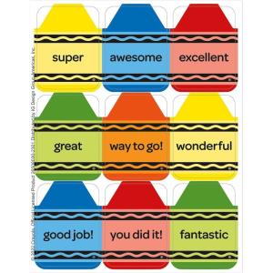 imageEureka Crayola Crayons Extra Large Stickers for Kids and Teachers Multicolor 36 Pieces1516 x 134