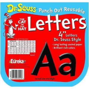 imageEureka Crayola Letter Number Punctuation Mark and Symbol Classroom Decorations for Teachers 4quot H 178 Pieces BlueBlack Cat in the Hat