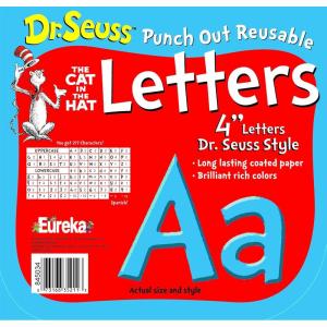 imageEureka Crayola Letter Number Punctuation Mark and Symbol Classroom Decorations for Teachers 4quot H 178 Pieces BlueBlue Cat in the Hat