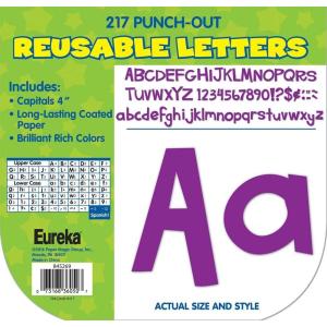 imageEureka Crayola Letter Number Punctuation Mark and Symbol Classroom Decorations for Teachers 4quot H 178 Pieces BluePurple Punch