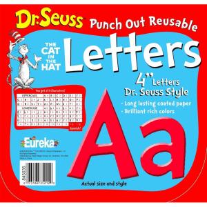 imageEureka Crayola Letter Number Punctuation Mark and Symbol Classroom Decorations for Teachers 4quot H 178 Pieces BlueRed Cat in the Hat