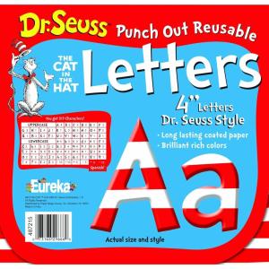 imageEureka Crayola Letter Number Punctuation Mark and Symbol Classroom Decorations for Teachers 4quot H 178 Pieces BlueWhite Cat in the Hat