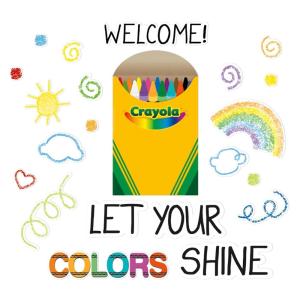 imageEureka Crayola Let Your Colors Shine Classroom Bulletin Board Set for Teachers 24 Pieces
