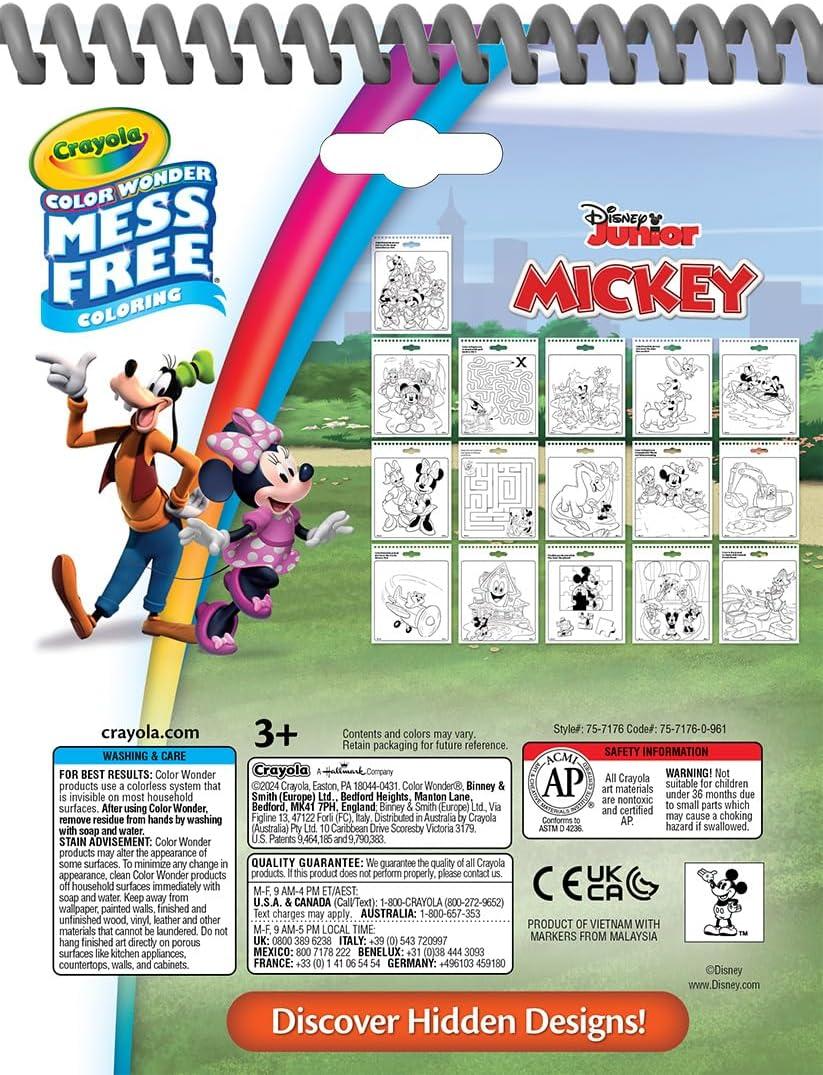 imageCrayola Disney Color Wonder Bundle 3 Pack Mess Free Activity Pads ampamp Markers Toddler Coloring Disney Gift for Kids 3