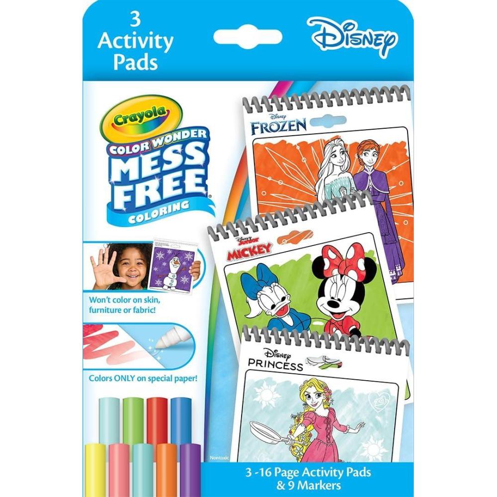 imageCrayola Disney Color Wonder Bundle 3 Pack Mess Free Activity Pads ampamp Markers Toddler Coloring Disney Gift for Kids 3
