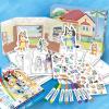 imageCrayola Color ampamp Erase Bluey Puzzle Set 12 Color in Puzzle Pieces Reusable Double Sided Kids Puzzle Bluey Gift for Kids 3Bluey Activity Set