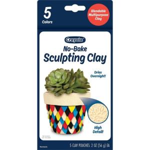 imageCrayola No Bake Sculpting Clay 5 Colors 2oz Air Dry Modeling Clay Crafting Supplies for Teens ampamp Adults Artistic Gift 8