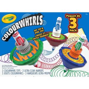 imageCrayola Colourwhirls Battle Arena Set Includes 4 String Launch Gyro Spinning Top Art Toys 4 Washable Markers Toys ampamp Games for Kids Ages 6Multpack