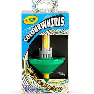 imageCrayola Colourwhirls Battle Arena Set Includes 4 String Launch Gyro Spinning Top Art Toys 4 Washable Markers Toys ampamp Games for Kids Ages 6Single