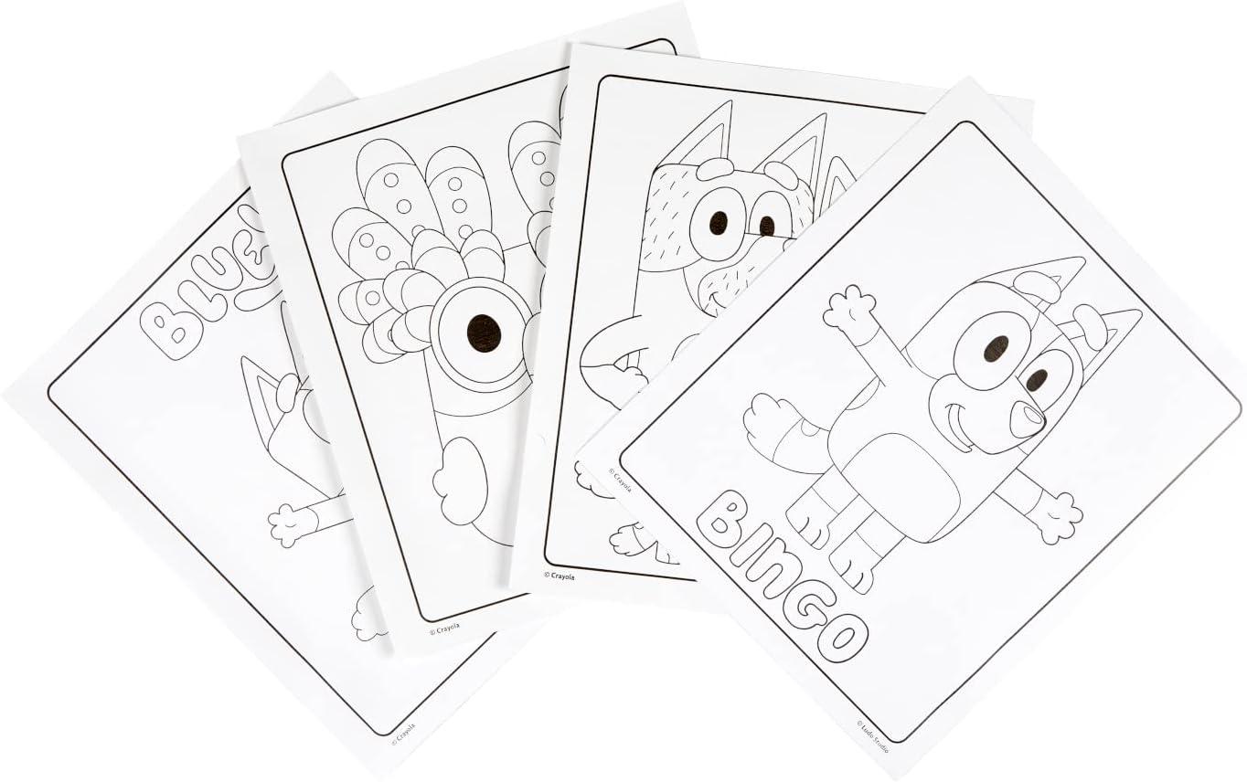 imageCrayola Bluey Color Wonder Coloring Set 18 Bluey Coloring Pages Mess Free Coloring for Toddlers Bluey Toys Holiday Gifts for Kids Stocking Stuffer